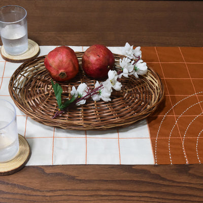 Handcrafted Multi 100% Cotton Table Runner - Rhythm By Spun