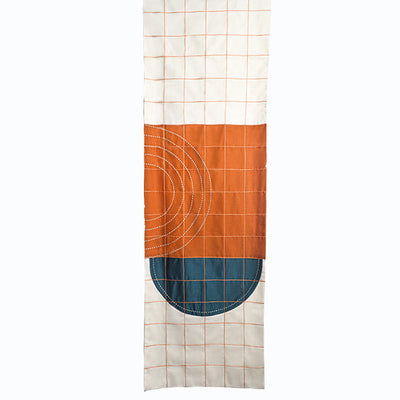 Handcrafted Multi 100% Cotton Table Runner - Rhythm By Spun