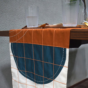 Handcrafted Multi 100% Cotton Table Runner - Rhythm By Spun