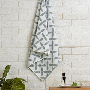 High Rise - Grey 100% Cotton Bath Towel - Mirabella By Spaces