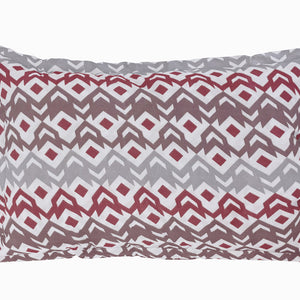 Geometric Lilac Ash - Light Grey Microfiber Double Bedsheet - Dazzle By Welspun