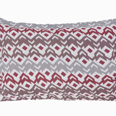 Geometric Lilac Ash - Light Grey Microfiber Double Bedsheet - Dazzle By Welspun