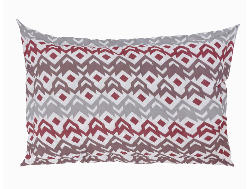 Geometric Lilac Ash - Light Grey Microfiber Double Bedsheet - Dazzle By Welspun