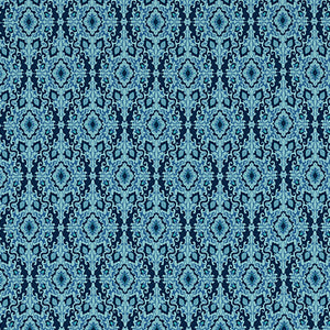 Ornate Poseidon - Dark Blue Microfiber Double Bedsheet - Dazzle By Welspun
