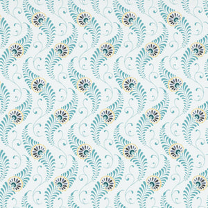 Floral Capri - Light Blue Polycotton King Size Bedsheet - Wonder Full By Welspun