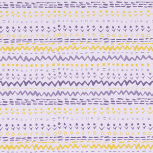 Geometric Lavender Fog - Light Violet Polycotton King Size Bedsheet - Wonder Full By Welspun