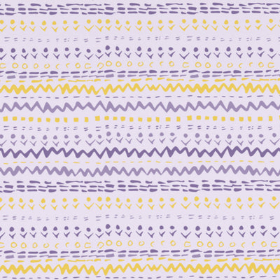Geometric Lavender Fog - Light Violet Polycotton King Size Bedsheet - Wonder Full By Welspun