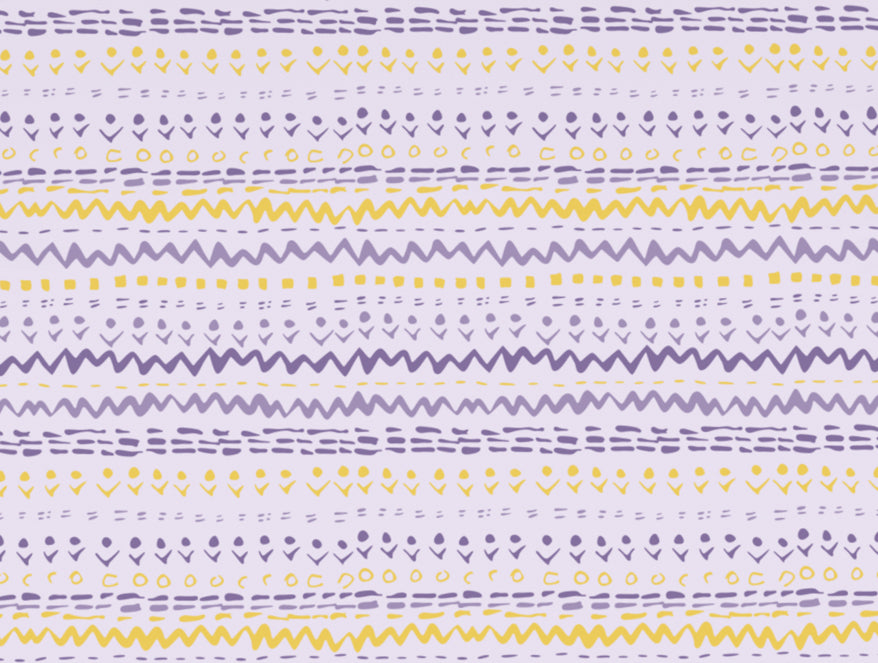 Geometric Lavender Fog - Light Violet Polycotton King Size Bedsheet - Wonder Full By Welspun