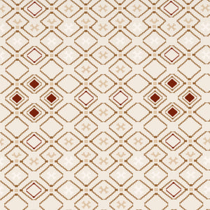Geometric Butter Cream - Beige Polycotton King Size Bedsheet - Wonder Full By Welspun