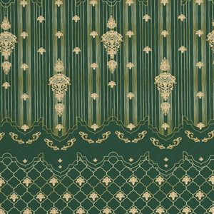 Carving Ornate Dark Green 100% Cotton King Size Bedsheet - Rangana by Spaces