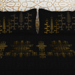 Gond Ornate Dark Brown 100% Cotton King Size Bedsheet - Rangana by Spaces