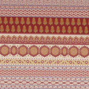 Ajrak Ornate Red 100% Cotton King Size Bedsheet - Rangana by Spaces