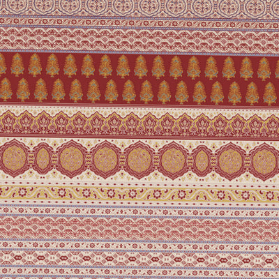 Ajrak Ornate Red 100% Cotton King Size Bedsheet - Rangana by Spaces