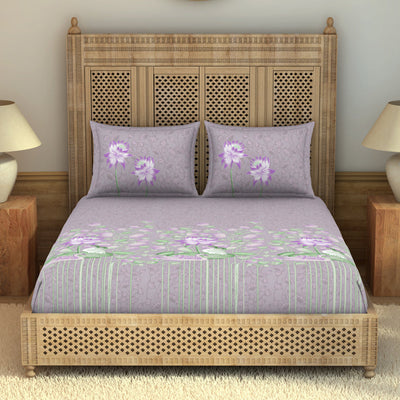 Pichwai Ornate Blush 100% Cotton King Size Bedsheet - Rangana by Spaces