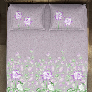 Pichwai Ornate Blush 100% Cotton King Size Bedsheet - Rangana by Spaces
