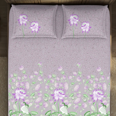 Pichwai Ornate Blush 100% Cotton King Size Bedsheet - Rangana by Spaces