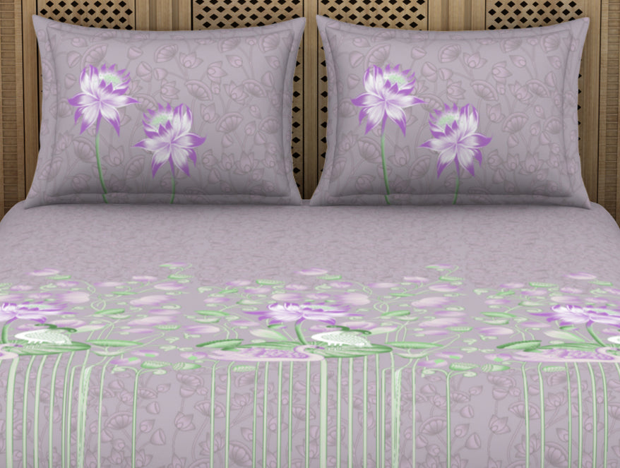 Pichwai Ornate Blush 100% Cotton King Size Bedsheet - Rangana by Spaces