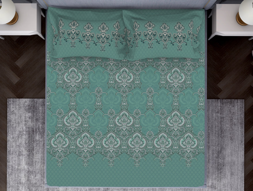 Ornamenta Ornate 100% Cotton Double Bedsheet - Essentials by Spaces