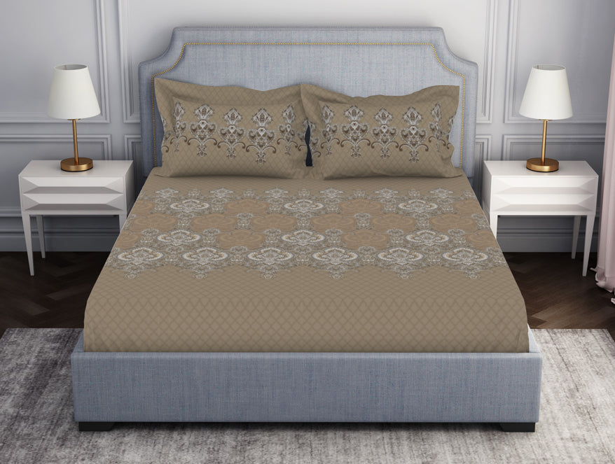 Ornamenta Ornate 100% Cotton Double Bedsheet - Essentials by Spaces