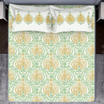 Ornamenta Ornate 100% Cotton Double Bedsheet - Essentials by Spaces