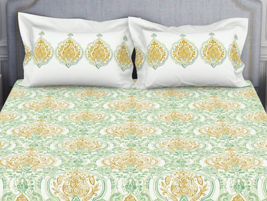 Ornamenta Ornate 100% Cotton Double Bedsheet - Essentials by Spaces