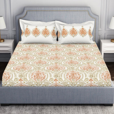 Ornamenta Ornate 100% Cotton Double Bedsheet - Essentials by Spaces
