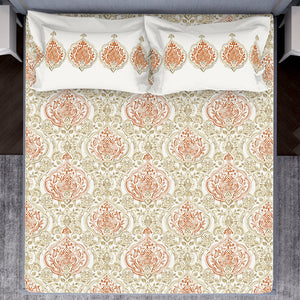 Ornamenta Ornate 100% Cotton Double Bedsheet - Essentials by Spaces
