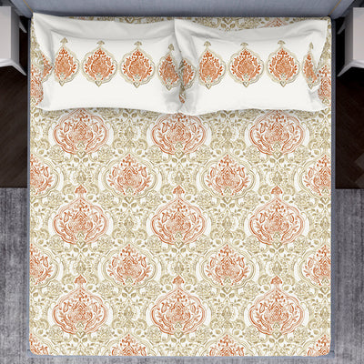 Ornamenta Ornate 100% Cotton Double Bedsheet - Essentials by Spaces