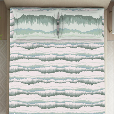 Organic Textures Abstract 100% Cotton Double Bedsheet - Essentials by Spaces