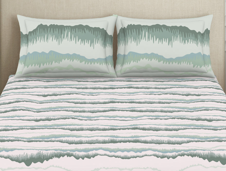 Organic Textures Abstract 100% Cotton Double Bedsheet - Essentials by Spaces