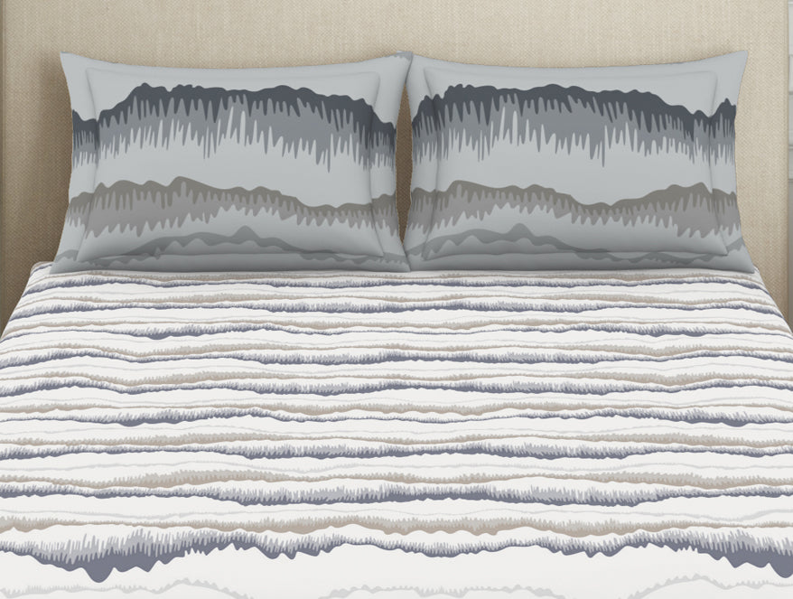Organic Textures Abstract 100% Cotton Double Bedsheet - Essentials by Spaces