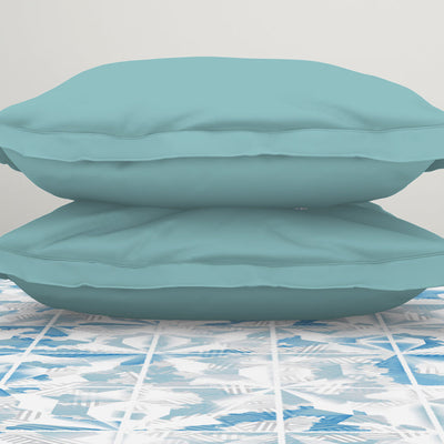 Organic Textures Geometric 100% Cotton Double Bedsheet - Essentials by Spaces