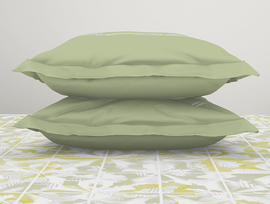 Organic Textures Geometric 100% Cotton Double Bedsheet - Essentials by Spaces