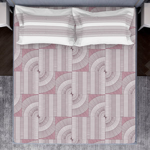 Organic Textures Geometric 100% Cotton Double Bedsheet - Essentials by Spaces
