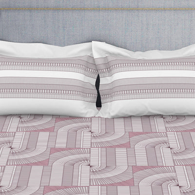 Organic Textures Geometric 100% Cotton Double Bedsheet - Essentials by Spaces