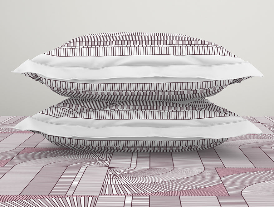 Organic Textures Geometric 100% Cotton Double Bedsheet - Essentials by Spaces
