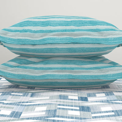 Organic Textures Geometric 100% Cotton Double Bedsheet - Essentials by Spaces