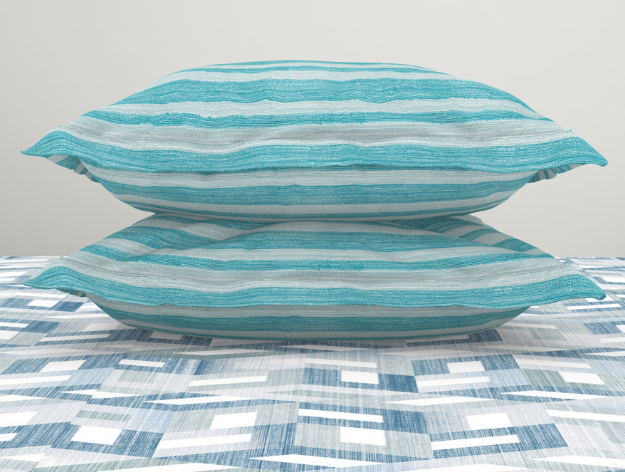 Organic Textures Geometric 100% Cotton Double Bedsheet - Essentials by Spaces