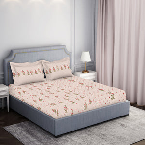 Indie Flora Floral 100% Cotton Double Bedsheet - Essentials by Spaces
