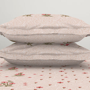 Indie Flora Floral 100% Cotton Double Bedsheet - Essentials by Spaces
