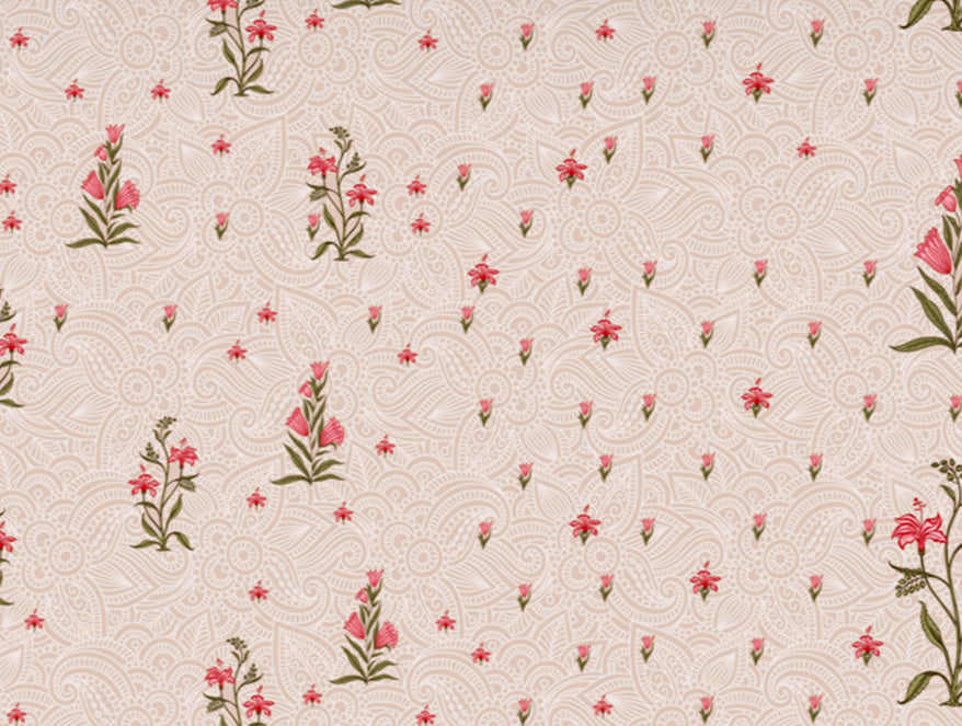 Indie Flora Floral 100% Cotton Double Bedsheet - Essentials by Spaces