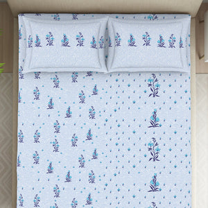 Indie Flora Floral 100% Cotton Double Bedsheet - Essentials by Spaces