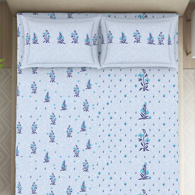 Indie Flora Floral 100% Cotton Double Bedsheet - Essentials by Spaces