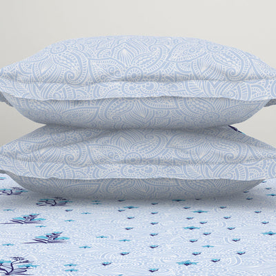 Indie Flora Floral 100% Cotton Double Bedsheet - Essentials by Spaces