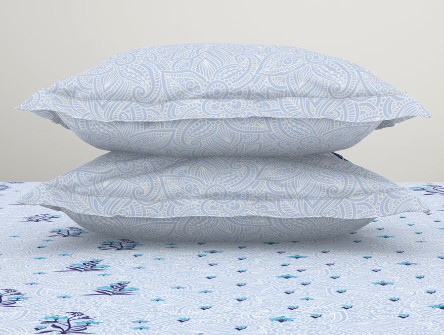 Indie Flora Floral 100% Cotton Double Bedsheet - Essentials by Spaces