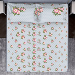 Indie Flora Floral 100% Cotton Double Bedsheet - Essentials by Spaces