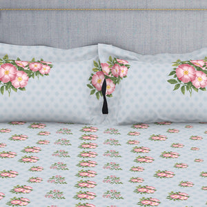 Indie Flora Floral 100% Cotton Double Bedsheet - Essentials by Spaces