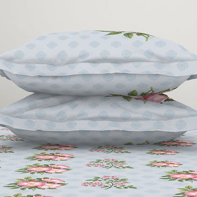 Indie Flora Floral 100% Cotton Double Bedsheet - Essentials by Spaces