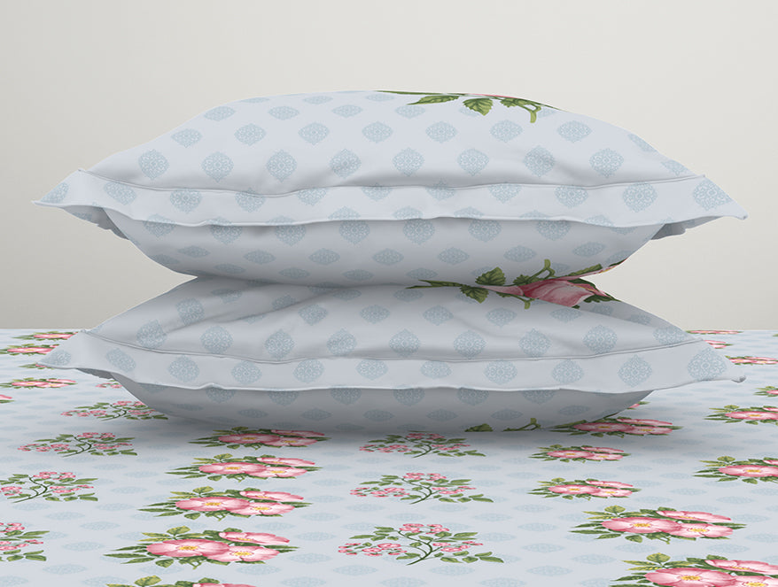 Indie Flora Floral 100% Cotton Double Bedsheet - Essentials by Spaces
