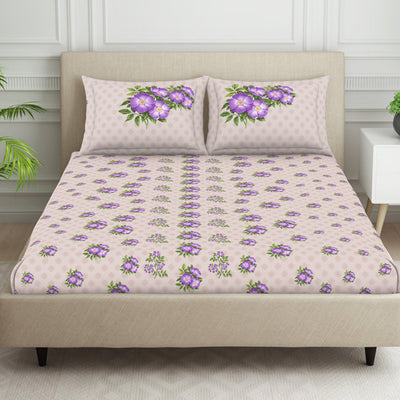 Indie Flora Floral 100% Cotton Double Bedsheet - Essentials by Spaces
